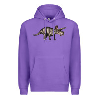 Purple Triceratops Horridus Premium Hoodie - LillyAllenDesigns
