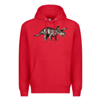 Red Triceratops Horridus Premium Hoodie - LillyAllenDesigns