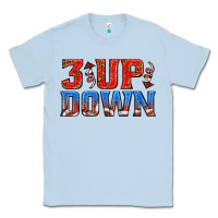 Dusty Blue 3 up 3 down football Classic Tee - texasbilliewilder