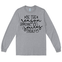 Heather Grey smile Long Sleeve Tee - Unal Design