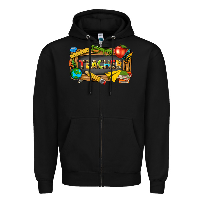Teacher Zipper Hoodie by texasbilliewilder | Teevron