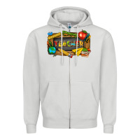 Dove Grey teacher Zipper Hoodie - texasbilliewilder