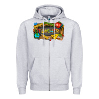 Heather Grey teacher Zipper Hoodie - texasbilliewilder