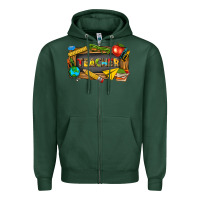 Sports Green teacher Zipper Hoodie - texasbilliewilder