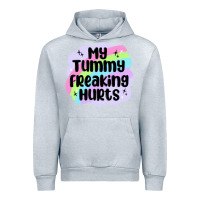 Heather Grey my tummy freaking hurts Urban Hoodie - MaliasSmallBusiness