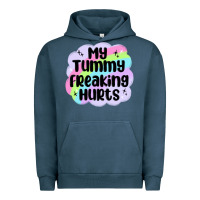 Pigment Midnight Navy my tummy freaking hurts Urban Hoodie - MaliasSmallBusiness