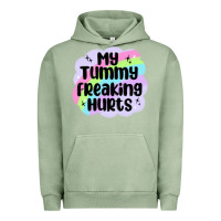 Pigment Oil Green my tummy freaking hurts Urban Hoodie - MaliasSmallBusiness