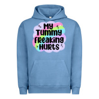 Pigment Pebble Blue my tummy freaking hurts Urban Hoodie - MaliasSmallBusiness