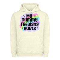 Pigment Pistachio my tummy freaking hurts Urban Hoodie - MaliasSmallBusiness