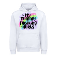 White my tummy freaking hurts Urban Hoodie - MaliasSmallBusiness