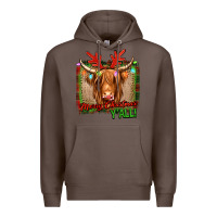 Coffee merry christmas y'all highland cow Premium Hoodie - Jasminsmagicworld