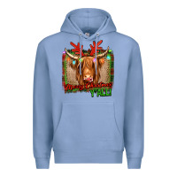 Merry Christmas Y'all Highland Cow Premium Hoodie | Teevron