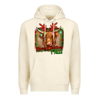 Sandshell merry christmas y'all highland cow Premium Hoodie - Jasminsmagicworld