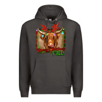 Smoke merry christmas y'all highland cow Premium Hoodie - Jasminsmagicworld