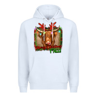 White merry christmas y'all highland cow Premium Hoodie - Jasminsmagicworld
