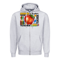 Heather Grey teacher Zipper Hoodie - texasbilliewilder
