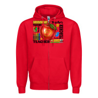 Red teacher Zipper Hoodie - texasbilliewilder
