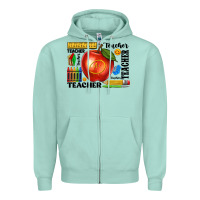 Seafoam teacher Zipper Hoodie - texasbilliewilder