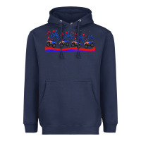 Navy american truck libbey glass Heavyweight Hoodie - HRA Design Shop