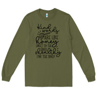 Army Green kind Long Sleeve Tee - Unal Design