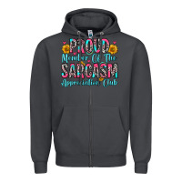 Smoke proud member of the sarcasm appreciation club Zipper Hoodie - Zillion Design Studio