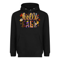 Black hello fall Heavyweight Hoodie - CowhideDigitalArt