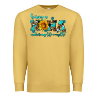 Antique Gold being a nana makes my life complete Premium Sweatshirt - AdoDesignShop