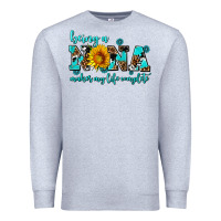 Heather Grey being a nana makes my life complete Premium Sweatshirt - AdoDesignShop