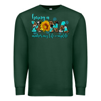 Sports Green being a nana makes my life complete Premium Sweatshirt - AdoDesignShop