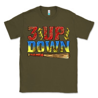 Army Green 3 up 3 down softball Classic Tee - texasbilliewilder
