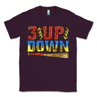 Plum 3 up 3 down softball Classic Tee - texasbilliewilder