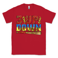 Red 3 up 3 down softball Classic Tee - texasbilliewilder