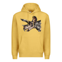 Antique Gold Triceratops Horridus Face Premium Hoodie - LillyAllenDesigns