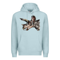 Blue Mist Triceratops Horridus Face Premium Hoodie - LillyAllenDesigns