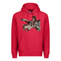 Cardinal Triceratops Horridus Face Premium Hoodie - LillyAllenDesigns