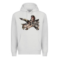 Dove Grey Triceratops Horridus Face Premium Hoodie - LillyAllenDesigns