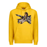 Lemon Triceratops Horridus Face Premium Hoodie - LillyAllenDesigns