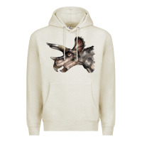 Oatmeal Heather Triceratops Horridus Face Premium Hoodie - LillyAllenDesigns