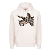 Pale Pink Triceratops Horridus Face Premium Hoodie - LillyAllenDesigns