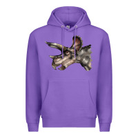 Purple Triceratops Horridus Face Premium Hoodie - LillyAllenDesigns