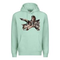 Seafoam Triceratops Horridus Face Premium Hoodie - LillyAllenDesigns
