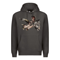 Smoke Triceratops Horridus Face Premium Hoodie - LillyAllenDesigns