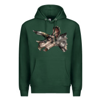 Sports Green Triceratops Horridus Face Premium Hoodie - LillyAllenDesigns