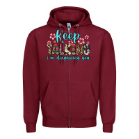 Burgundy keep talking i m diagnosing you Zipper Hoodie - Zillion Design Studio