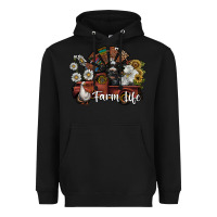 Black farm life Heavyweight Hoodie - SublimationCraftShop