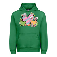 Emerald easter hearts Urban Hoodie - MaliasSmallBusiness