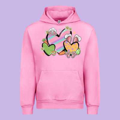 Easter Hearts Urban Hoodie Designed By Maliassmallbusiness