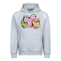 Heather Grey easter hearts Urban Hoodie - MaliasSmallBusiness