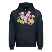 Navy easter hearts Urban Hoodie - MaliasSmallBusiness