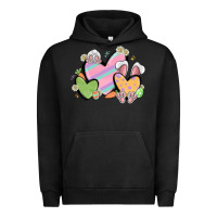 Pigment Black easter hearts Urban Hoodie - MaliasSmallBusiness